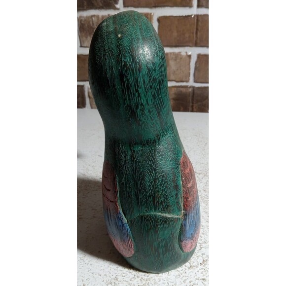 Vintage Wood Carved Toucan Bird Statue Hand Painted Made in Thailand AMP Company - Picture 5 of 12